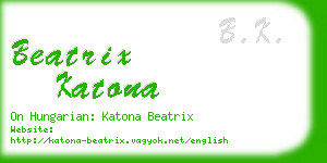 beatrix katona business card